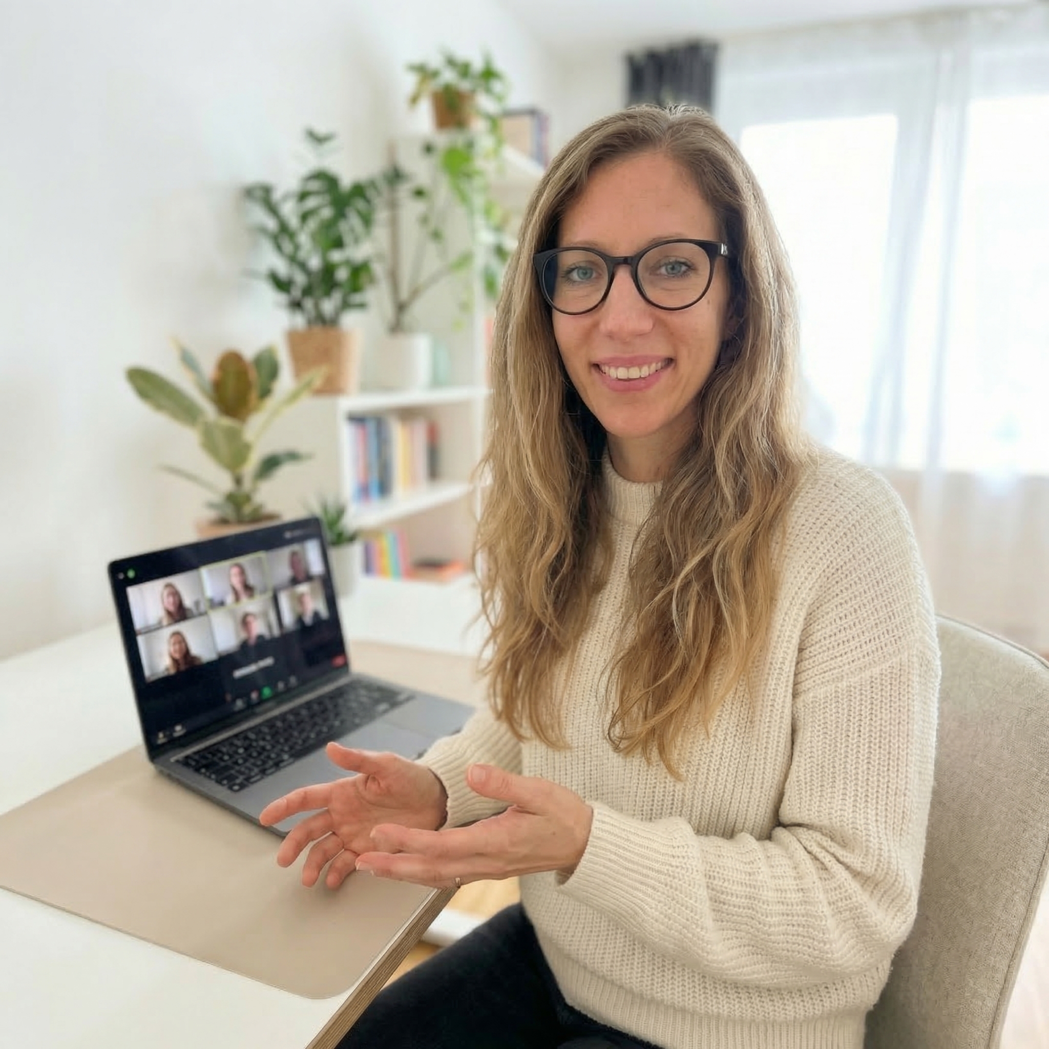 Katharina beim Online-Coaching
